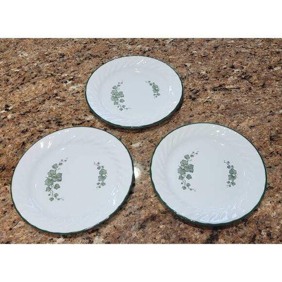 Corelle Callaway Ivy White with Green Ivy (Qty 3) Bread Plates 7 1/4" - Picture 10 of 15